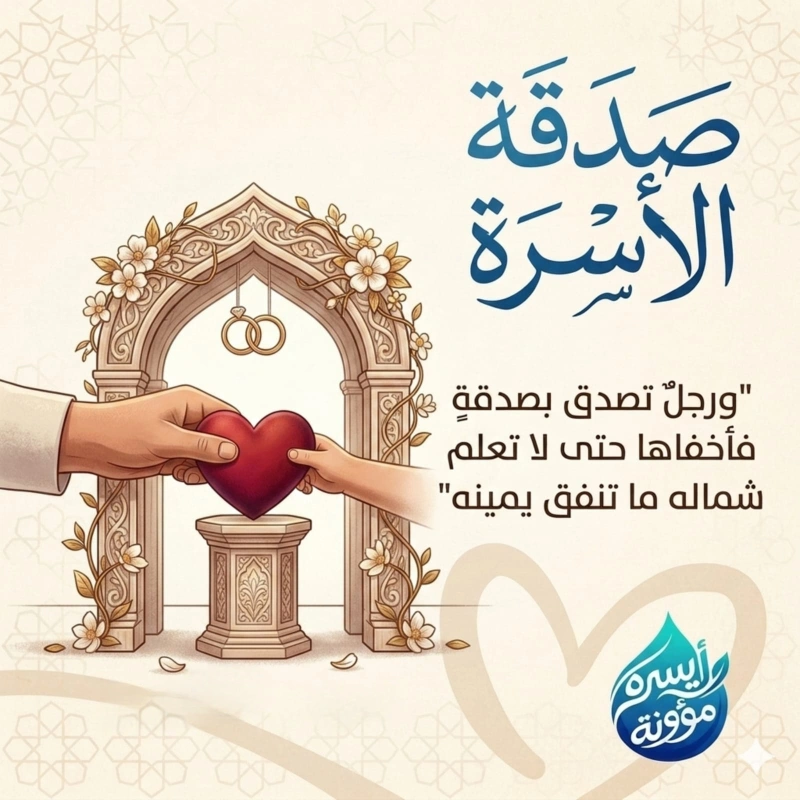 صدقة الأسرةفي أعظم أيام العامأيام العمل فيهن أحب إلى الله من غيرهن اجعل لك أثرا يبقى في حياة الناسبصدقتك تساهم في كفالة زيارة محضون لتلم شمل طفل بوالديه بوالديه بعد فراق كفالة صلح تعيد المودة بين أسرة متخاصمة تزوج عريس محتاجصدقتك سبب في فرحة طفل و اجتماع قلبين و بنا بيت جديد